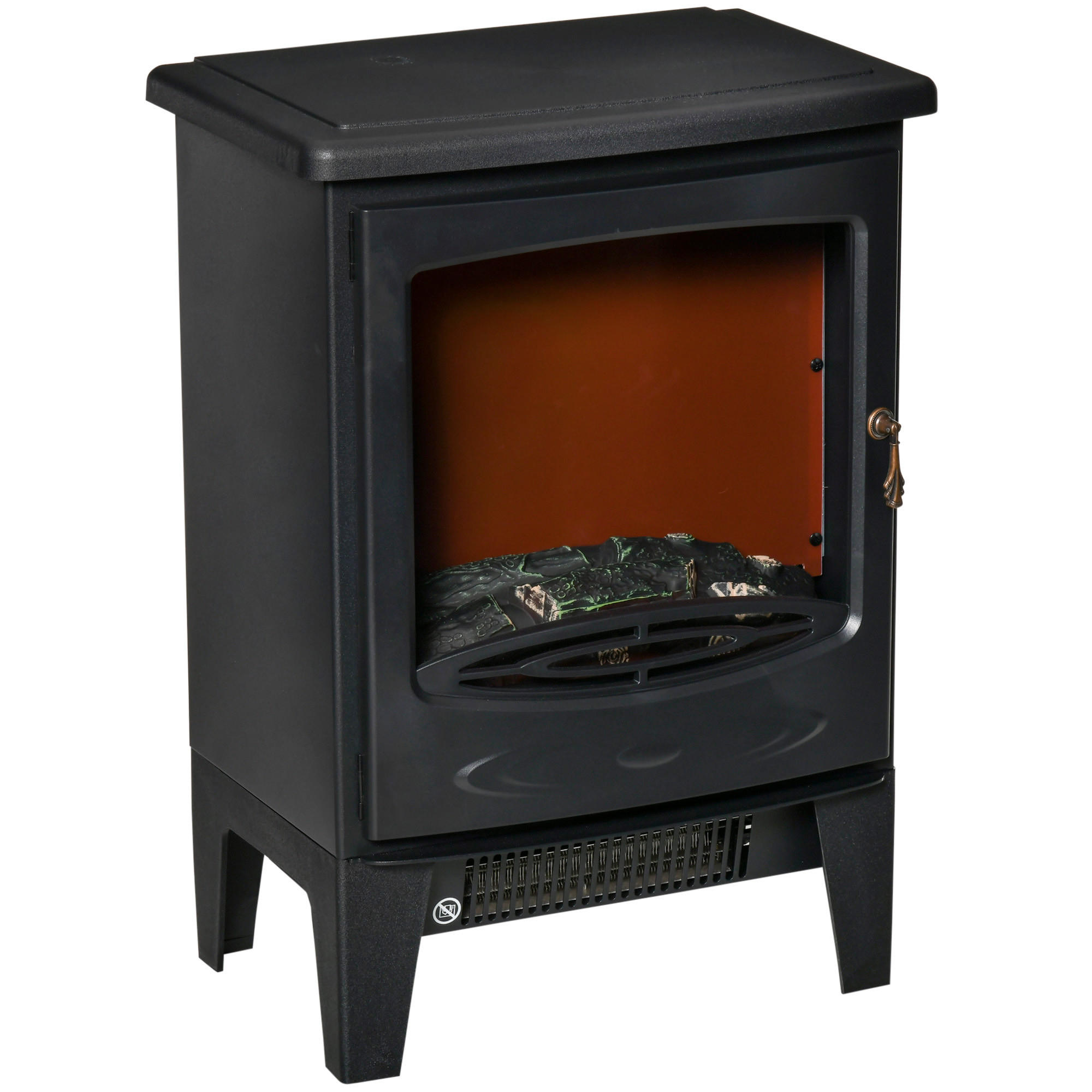 Homcom Elektrokamin Schwarz 26x54.8x39 cm