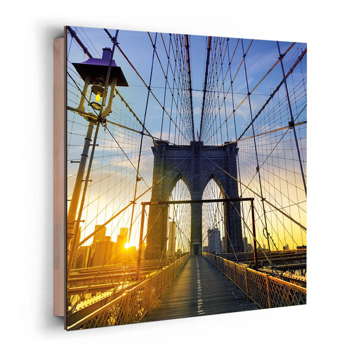 BILD 30x30 cm New York - Gelb, Holzwerkstoff (30/30/2cm) - artissimo