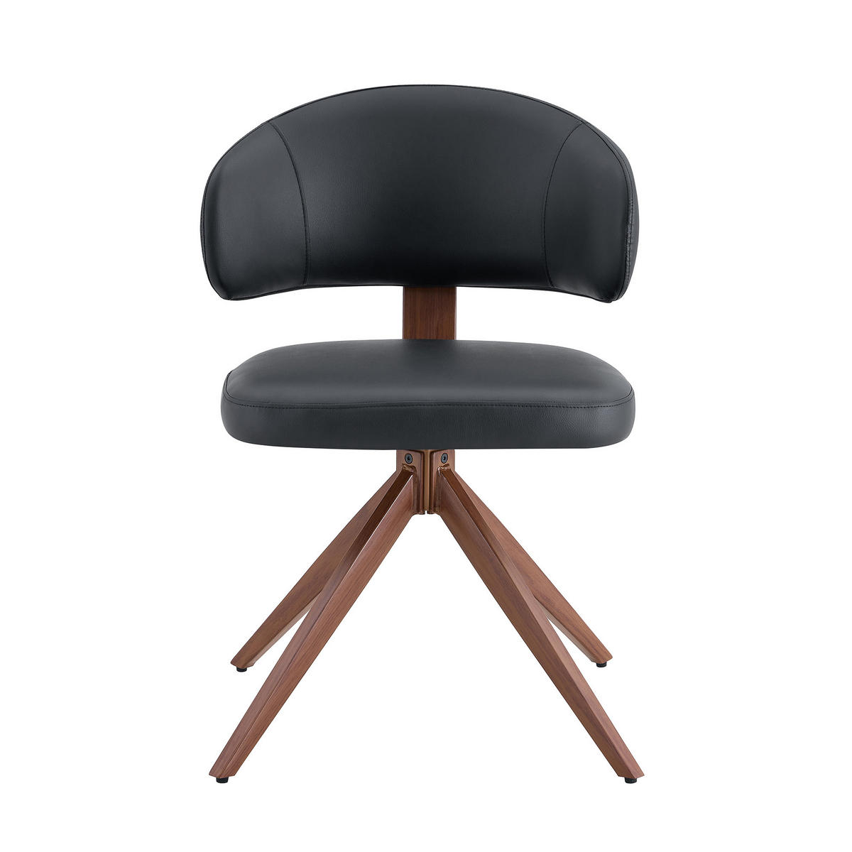STUHL-SET DE-36677 2 Stück 360° drehbar mit Metallgestell Schwarz - Schwarz, Metall (50.5/77/54.5cm) - ComfortXL