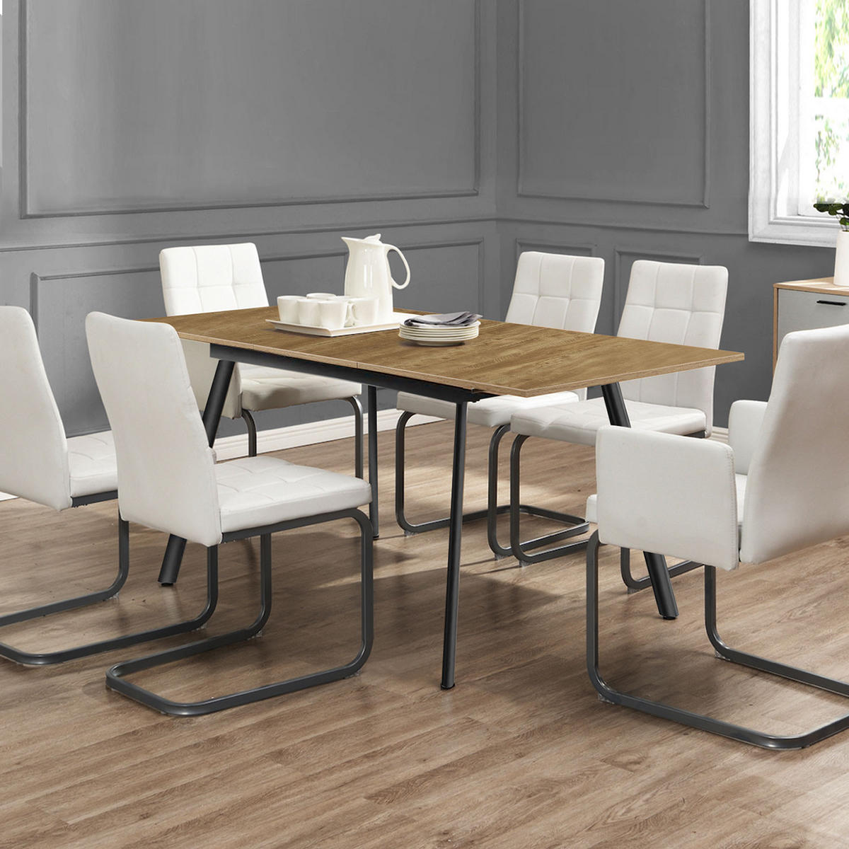 ESSTISCH MARA 120-160/80/76 cm Wildeiche - Wildeiche, Holz (80/120/76cm) - B&D Home