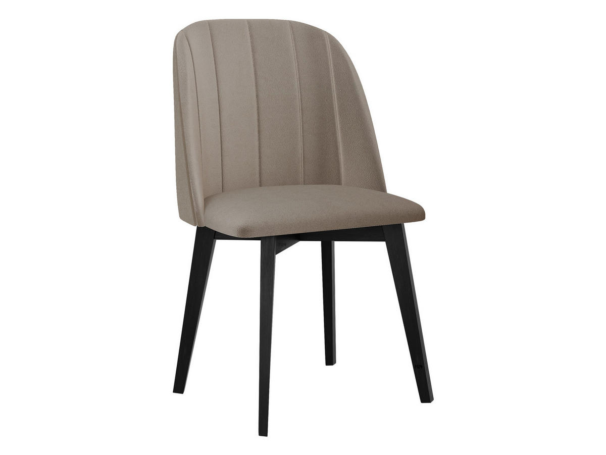 ESSZIMMERSTUHL Monti III Pik Gerade - Schwarz/Naturfarben, Holz/Textil (48/83/55cm) - MIRJAN24