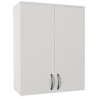 BADSCHRANK Zoe Hängeschrank Weiß - Silberfarben/Weiß, Holzwerkstoff/Metall (70/90/34.5cm) - moebel17