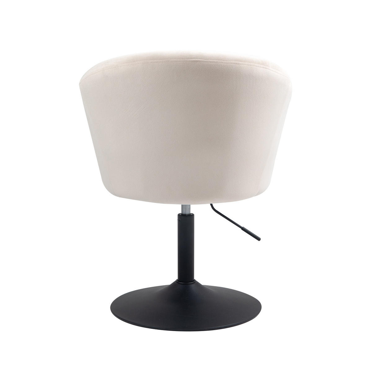 LOUNGESESSEL JAMAIKA mit Armlehnen Samt - Creme, Textil (59/95/59cm) - SVITA