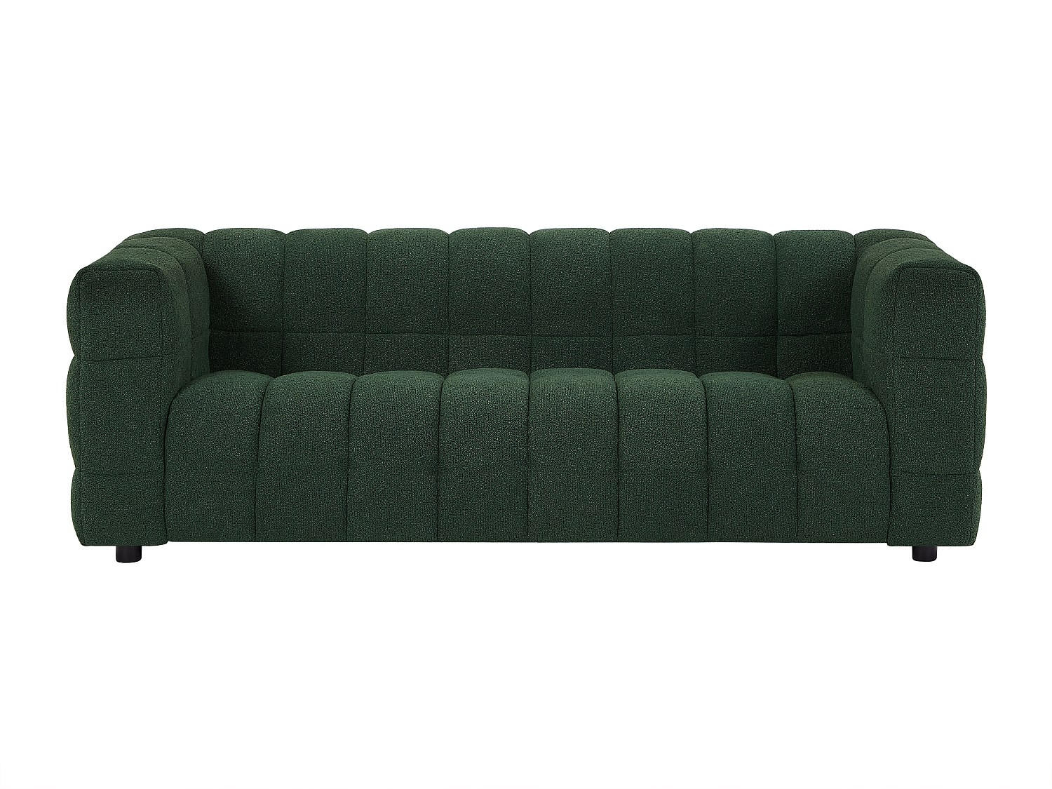 SOFA - 3 Personen - stoff - grün Lerici - Grün, Holz/Textil (213/72/89cm) - Vente-Unique
