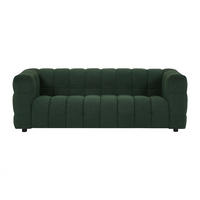 SOFA - 3 Personen - stoff - grün Lerici - Grün, Holz/Textil (213/72/89cm) - Vente-Unique
