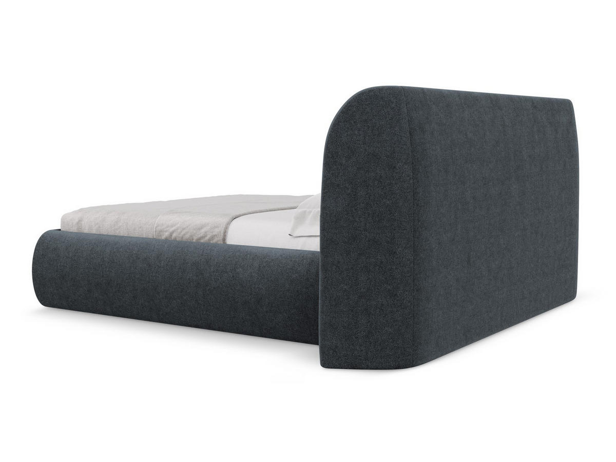 POLSTERBETT mit Bettkasten und Lattenrost 190x215 Grau - Dunkelgrau/Schwarz, Kunststoff/Textil (140/200cm) - Makamii