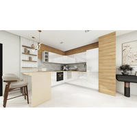 WINKELKÜCHE 240 cm x 280 cm - Aspen KA11-M280 - in Weiß/Hochglanz - Weiß Hochglanz, Holz (520/212/58cm) - Milaros Markt