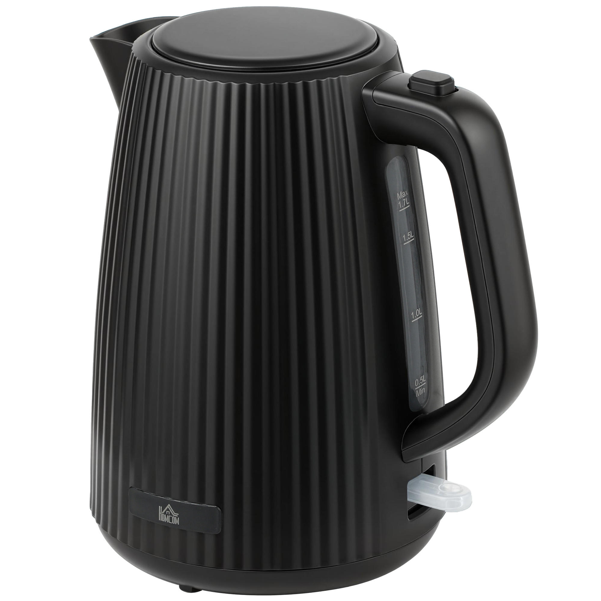 WASSERKOCHER DE-07944 1,7 L, Schnellkochfunktion Schwarz - Schwarz, Kunststoff (15.6/23.3/21.4cm) - ComfortXL