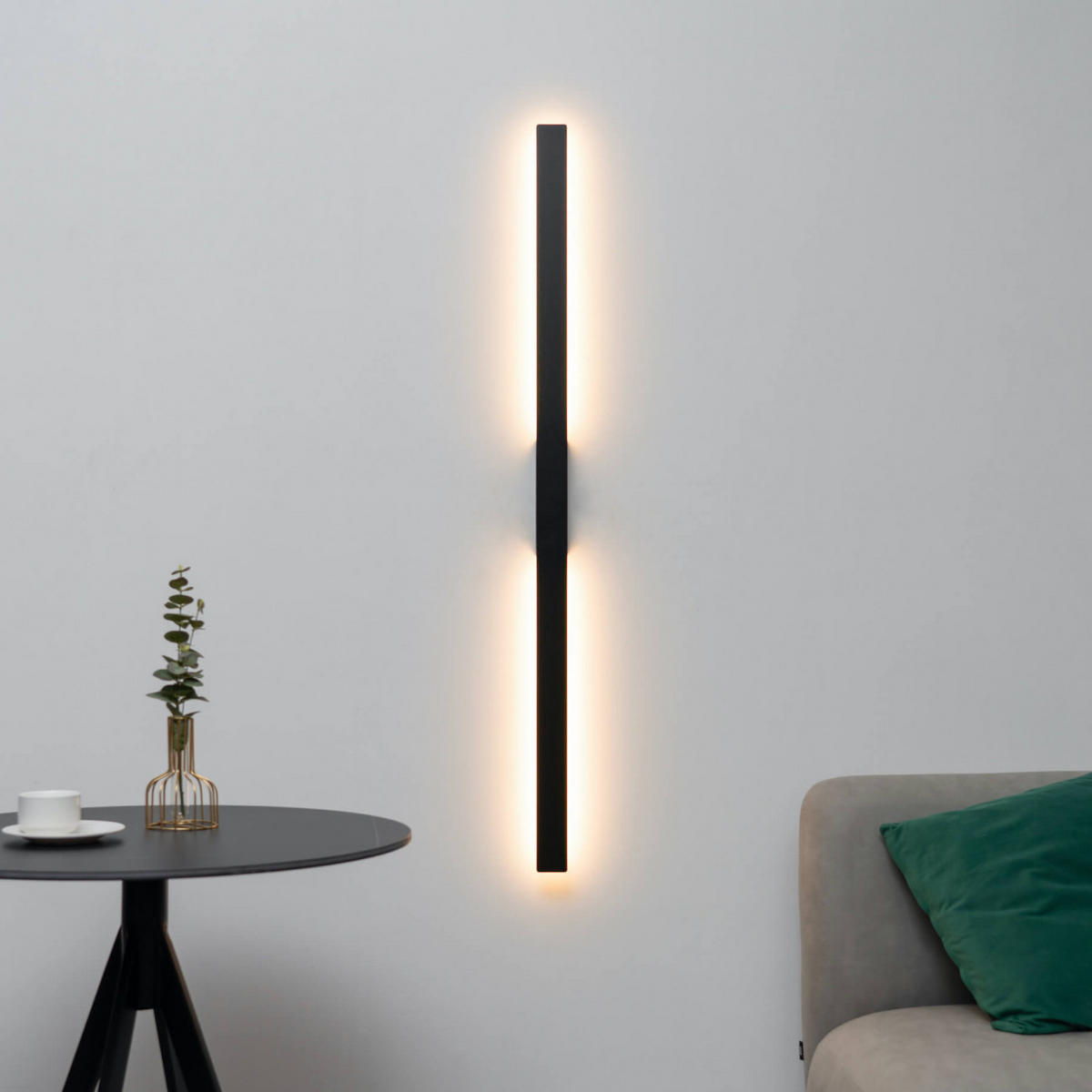 WANDLEUCHTE Sambai, Schwarz, 124cm - Schwarz, Metall (5.2/124/124cm) - KOSILUM