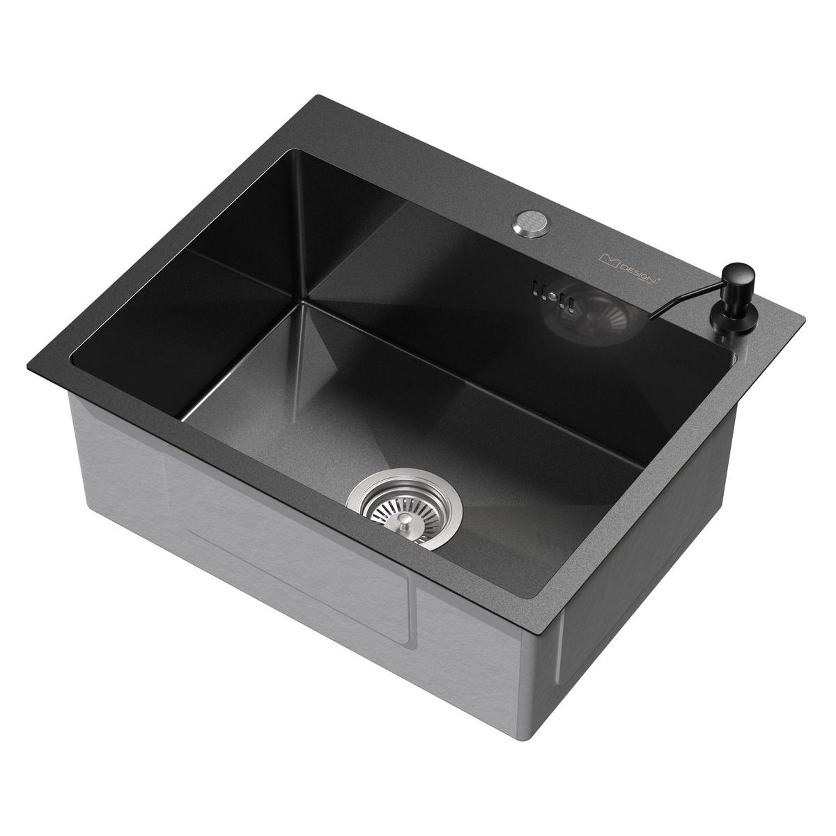 SPÜLBECKEN Edelstahl 55/45cm Anthrazit - Anthrazit, Metall (45/20/55cm) - ML-DESIGN