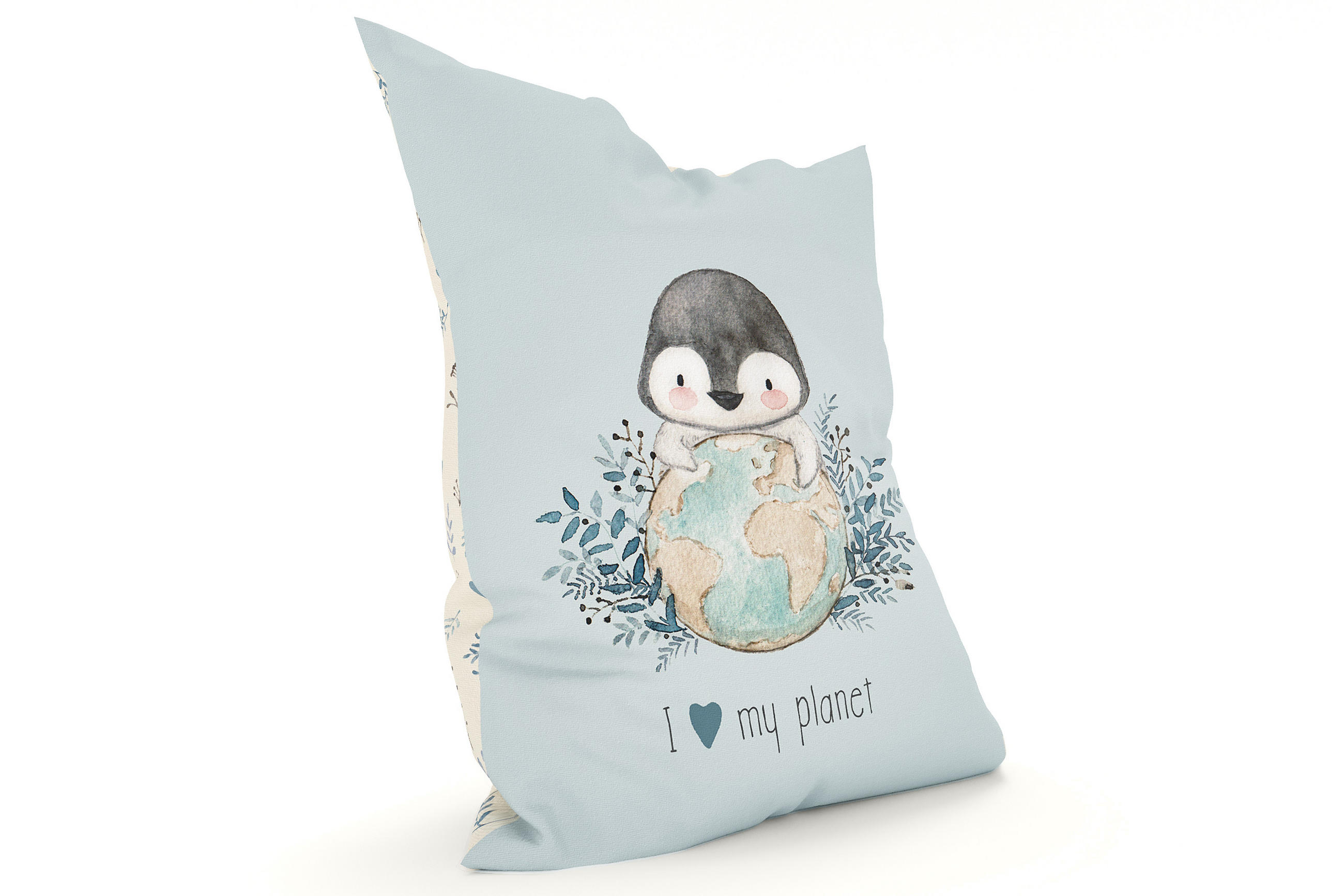 KINDER-SITZSACK - Pinguin - Pastellblau/Weiß, Textil (100/25/135cm) - Green Bean