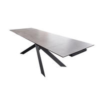 ESSTISCH NOLDOR Grau Glas - Schwarz/Grau, Glas/Metall (180/90/76cm) - KAWOLA