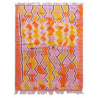 BERBERTEPPICH aus reiner Wolle 210x 271 cm - Orange, Naturmaterialien (210/271cm) - AFK Living