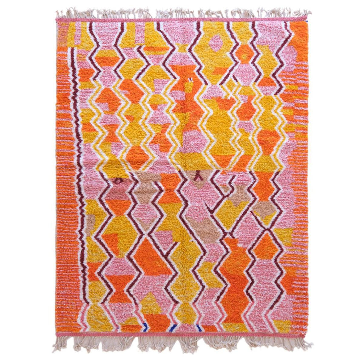 BERBERTEPPICH aus reiner Wolle 210x 271 cm - Orange, Naturmaterialien (210/271cm) - AFK Living