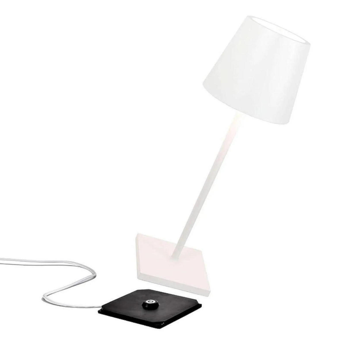 AKKULEUCHTE Poldina L desk Weiß - Weiß, Metall (8.25/8.25/49.7cm) - click-licht