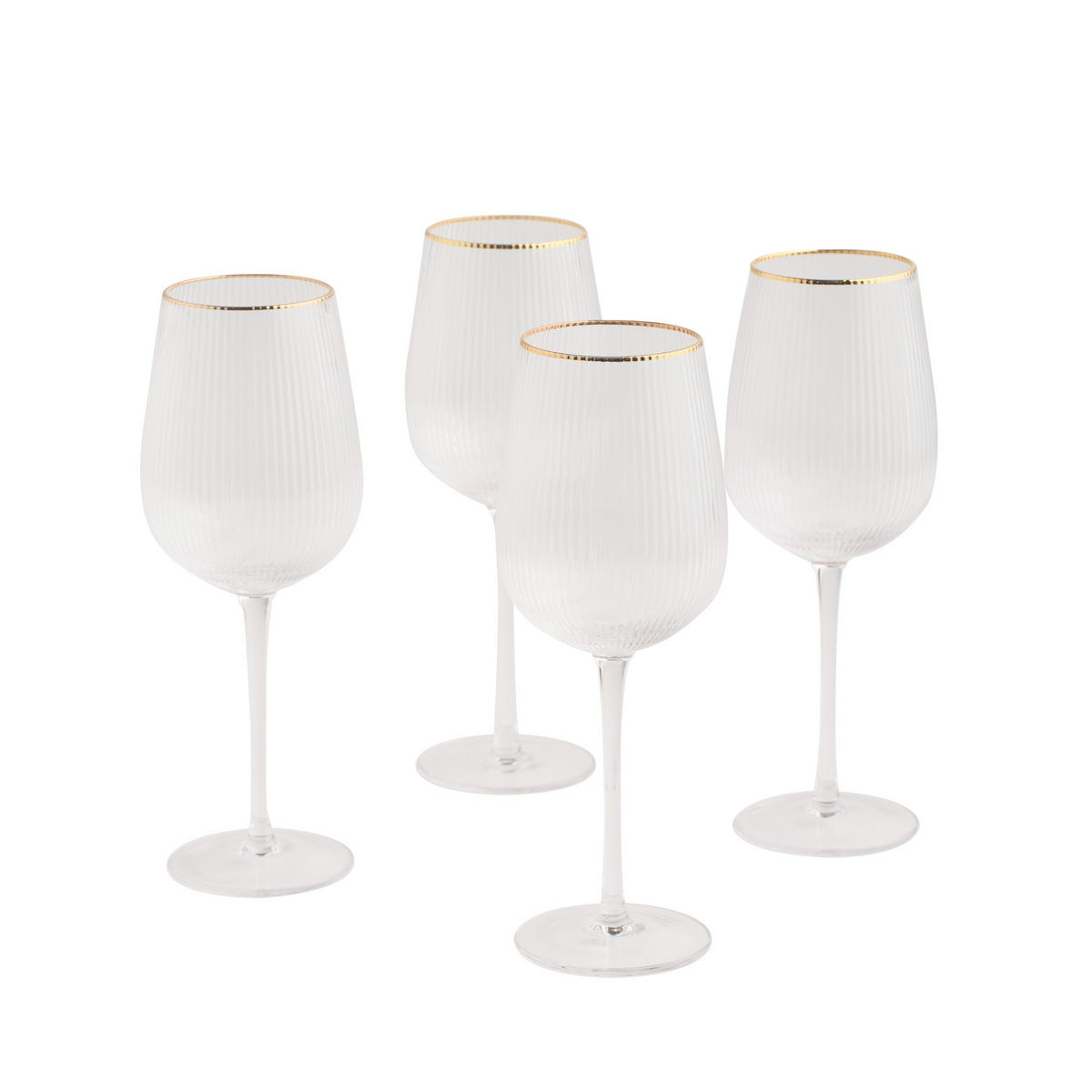 WEINGLÄSER-SET Vanesa - Goldfarben, Glas - home&you