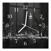 WANDUHR 30x30 cm - Horizont - Schwarz, Glas (30/30/0.4cm) - TULUP