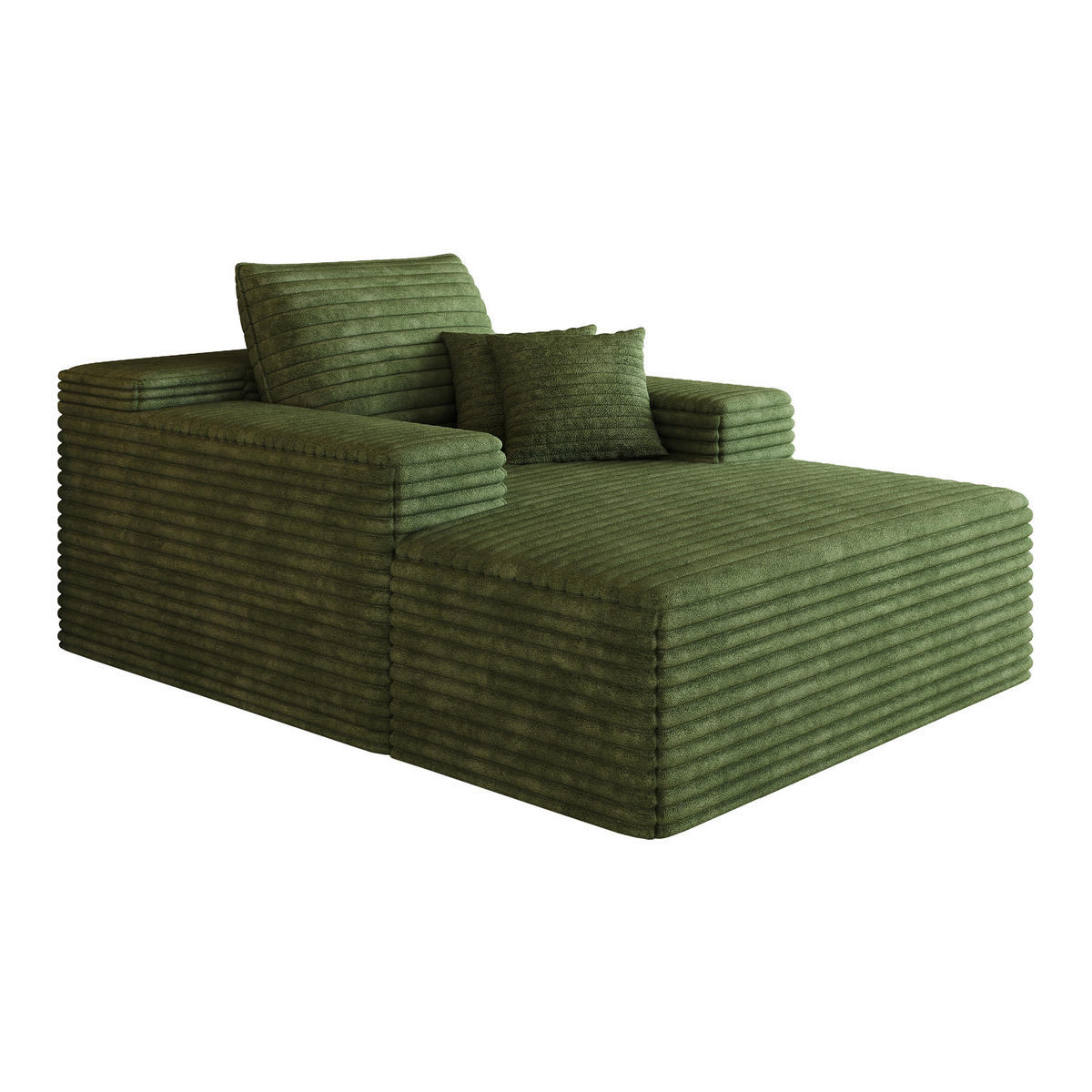 SCHLAFSOFA DE-34763 mit tiefer Sitzfläche Grün - Grün, Textil (159/60/115cm) - ComfortXL
