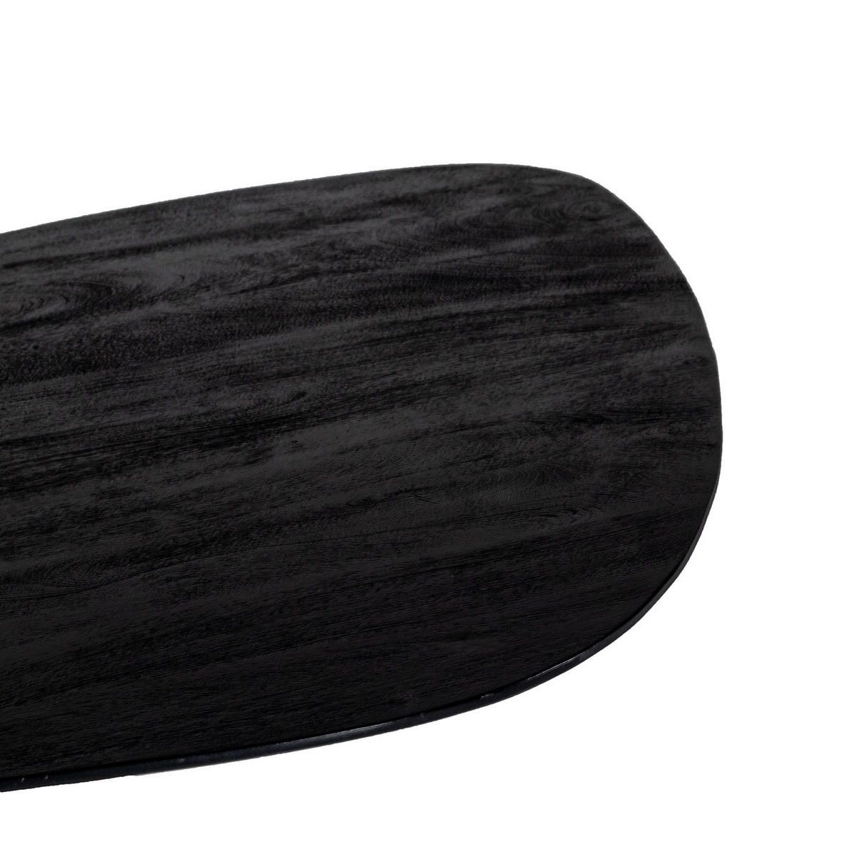 ESSTISCH dreieckig aus Mangoholz 160cm, schwarz - Schwarz, Holz (160/120/76cm) - Giga Meubel