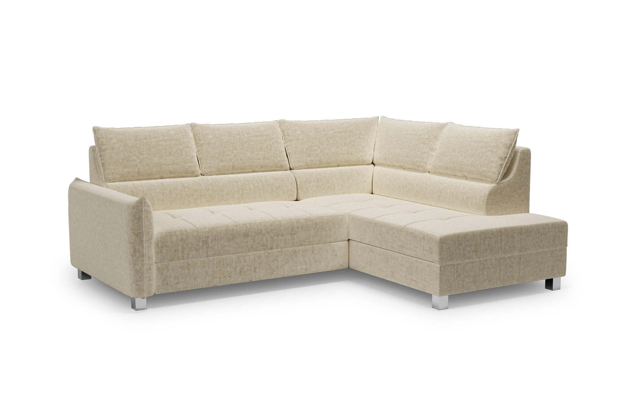ECKSOFA Marno - Creme, Holzwerkstoff/Textil (260/200cm) - Fun Möbel