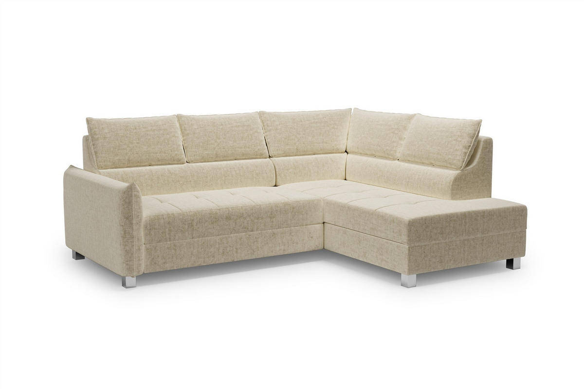 ECKSOFA Marno - Creme, Holzwerkstoff/Textil (260/200cm) - Fun Möbel
