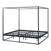 HIMMELBETT Kristianstad - Schwarz, Metall (180/200cm) - [en.casa]