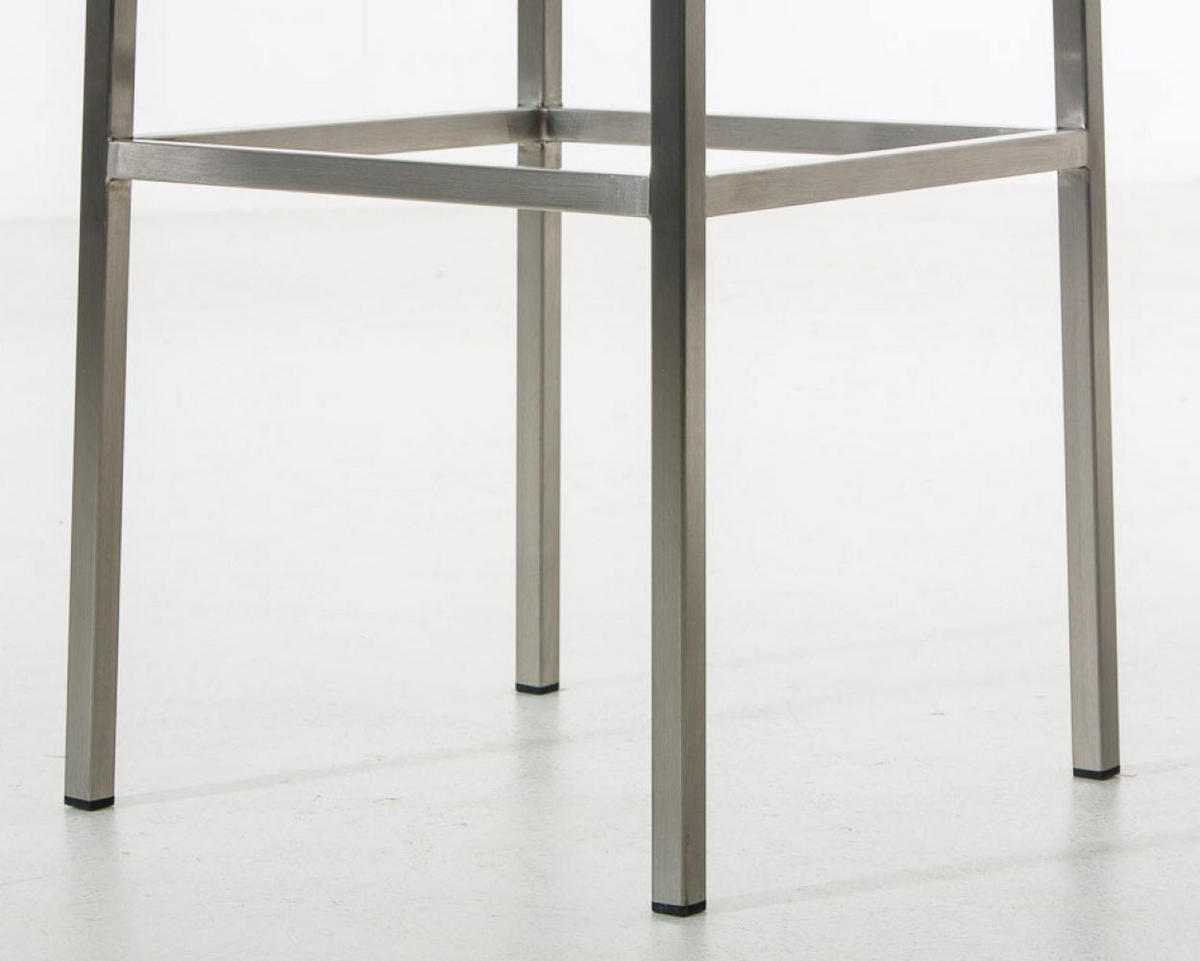 BARHOCKER 2er Set Stoff blau - Blau/Edelstahlfarben, Textil/Metall (37/85/37cm) - CLP