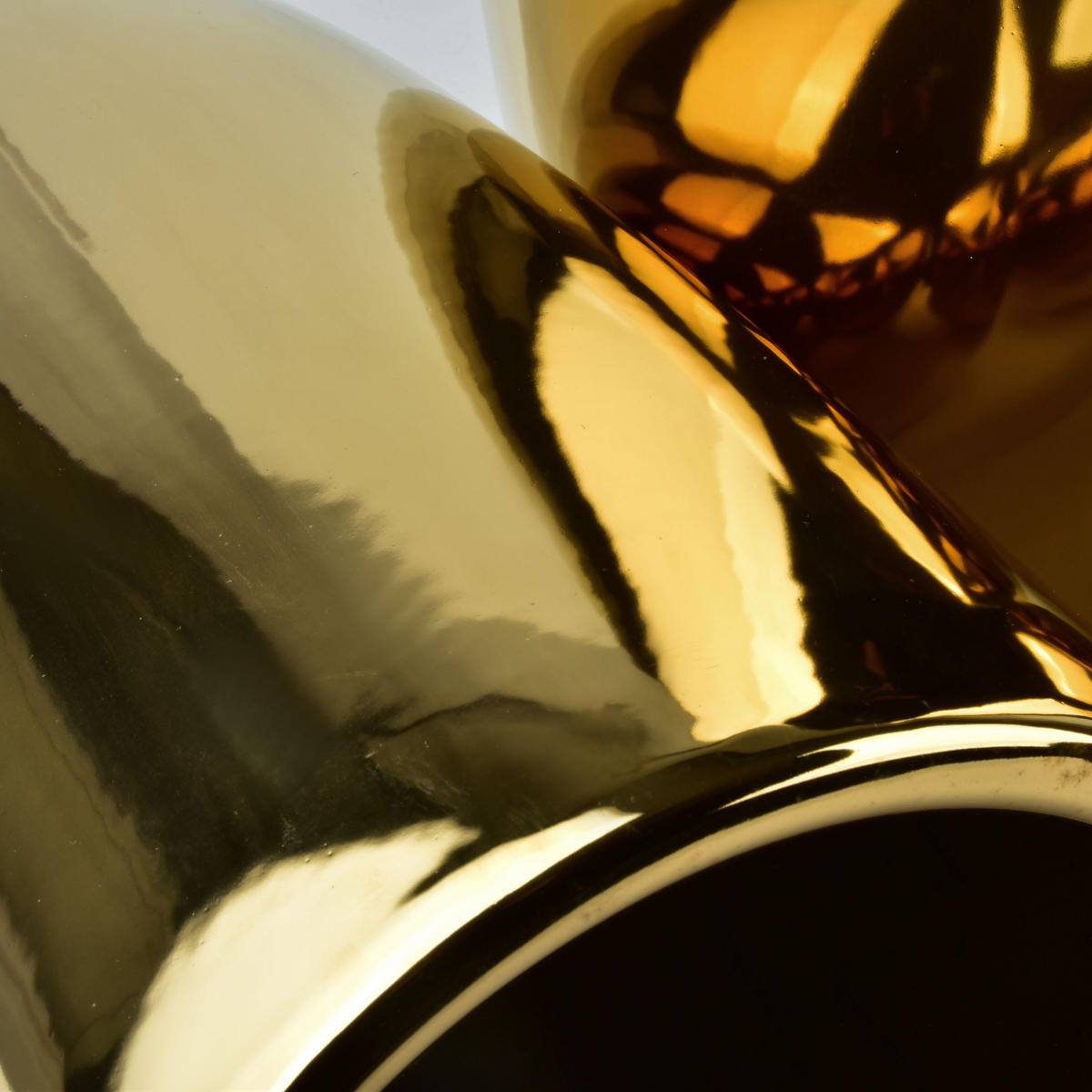 BLUMENTOPF Neva 3er Set Gold 37.5/37.5/30.5 cm Keramik - Goldfarben, Keramik (37/45.5/37cm) - Mondex