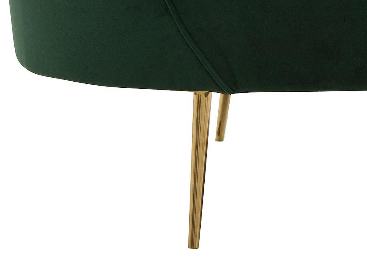 SOFA 3-Sitzer - Samt - Dunkelgrün - ADELE - Grün, Textil (198/80/85cm) - Vente-Unique