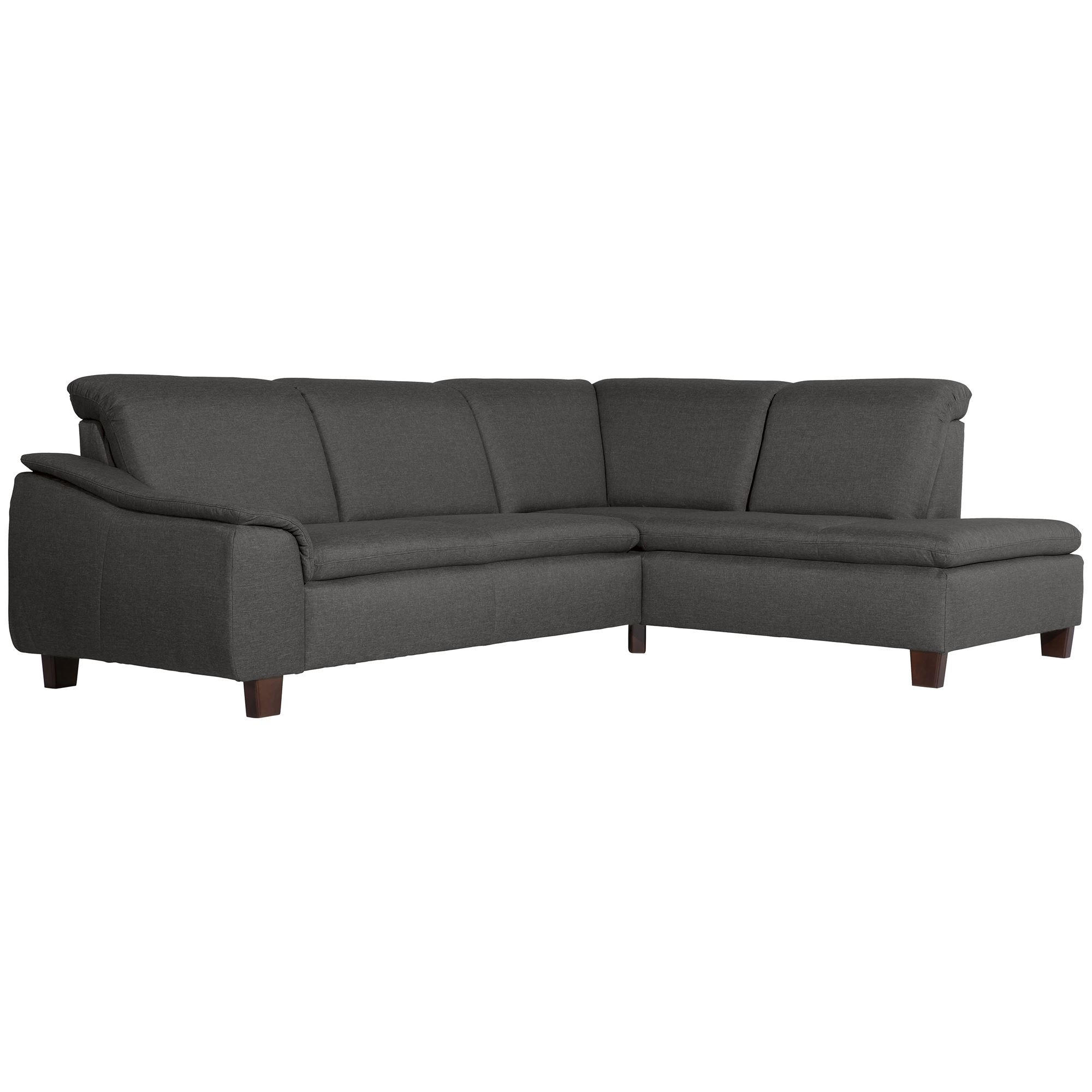 ECKSOFA mit Ottomane rechts Kaylil Flachgewebe anthrazit - Anthrazit, Kunststoff (187/247cm) - 58aufmkessel