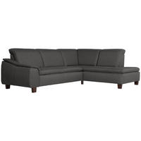 ECKSOFA mit Ottomane rechts Kaylil Flachgewebe anthrazit - Anthrazit, Kunststoff (187/247cm) - 58aufmkessel