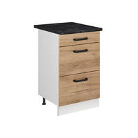 DULAP DE BAZĂ DE BUCĂTĂRIE R-Line, Stejar auriu/Alb, 50 cm стільниця Антрацит - stejar miere/alb, compozit lemnos (50/81.6/60cm) - Vicco