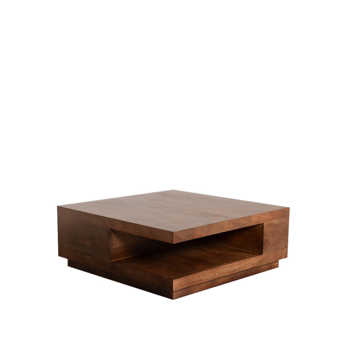 COUCHTISCH quadratisch braun 80/80/30 cm - Beige, Holz (80/80/30cm) - LABEL51