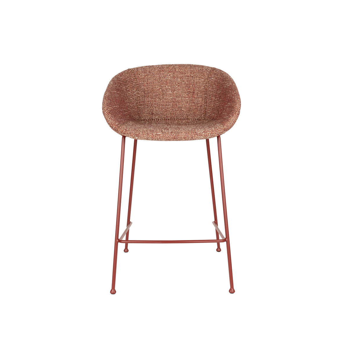 BARHOCKER Feston Rückenlehne 65 cm Rot - 2 er Set - Rot, Metall (54.5/88.5/53cm) - Zuiver