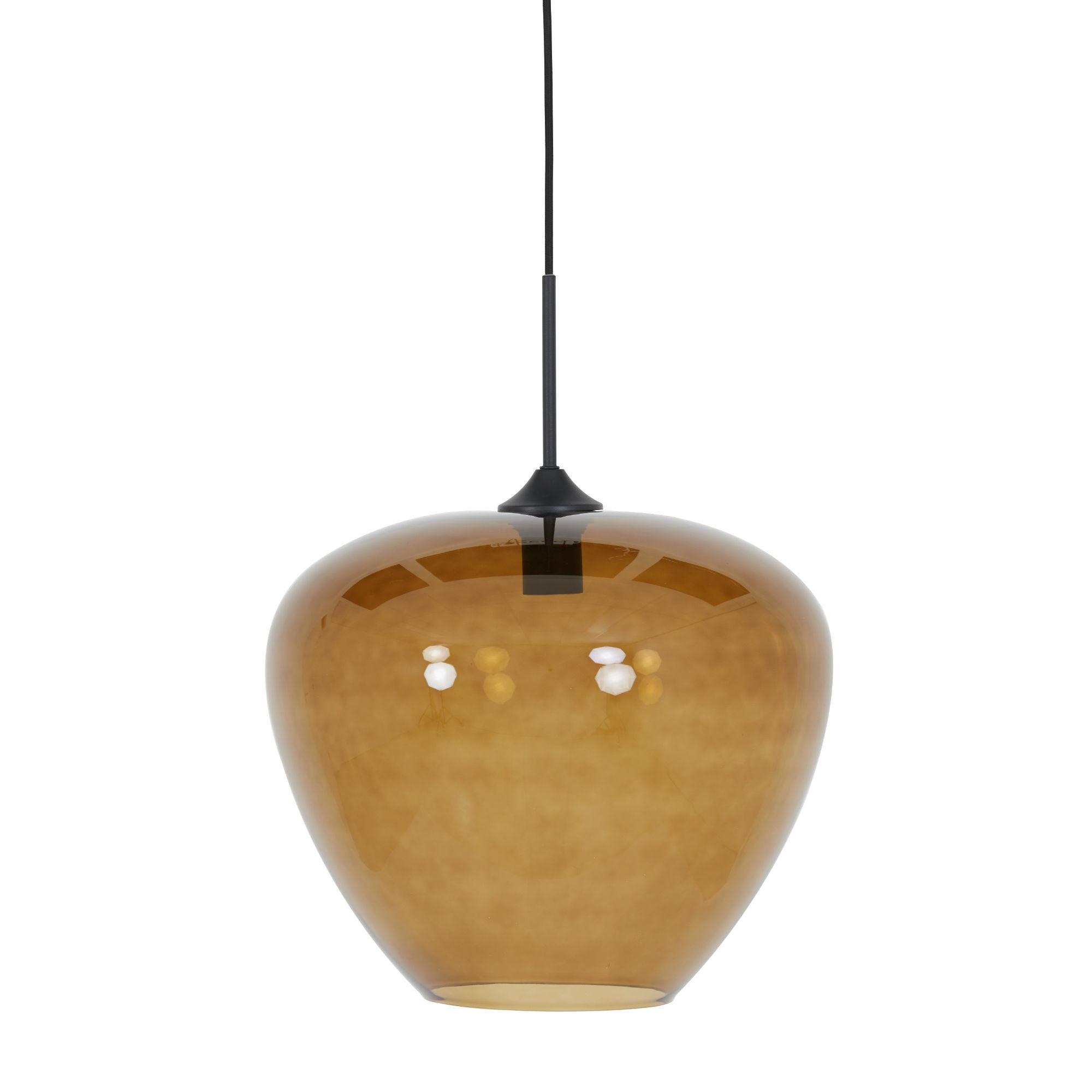 HÄNGELAMPE Mayson Braun Ø40/34 cm - Braun, Glas (40/40/34cm) - Light & Living