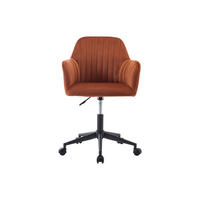 BÜROSTUHL ohne Armlehnen - 59 cm x 61.5 cm - Samt, Stoff - Terracotta - ELEANA - Terracotta, Textil (59/89/61.5cm) - Vente-Unique