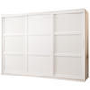 SCHWEBETÜRENSCHRANK 200/250/62 3-türig - Silberfarben/Weiß, Holz/Kunststoff (250/200/62cm) - MÖBEL KRYSPOL