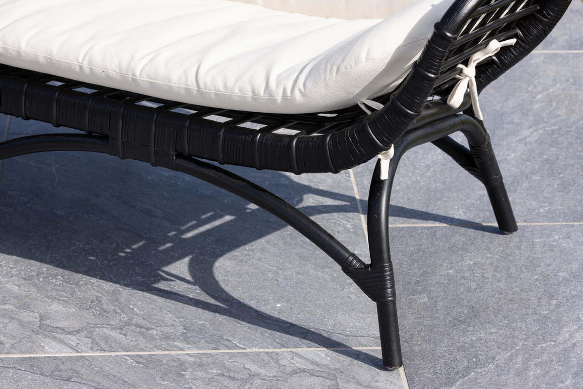 GARTENSOFA schwarz - Schwarz, Holzwerkstoff (180/75/67cm) - ebuy24