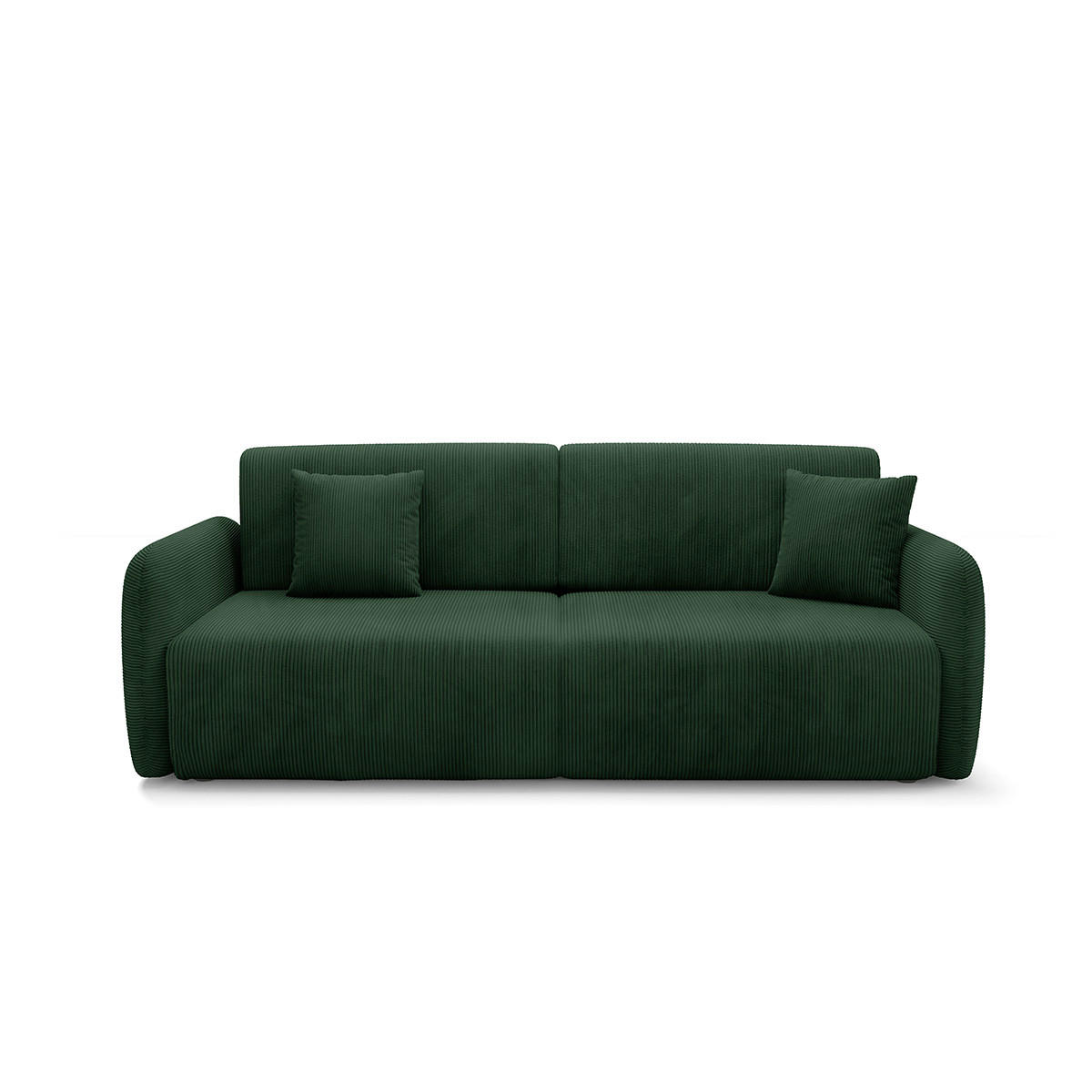 SOFA Dora 3 Sitzplätze Tannengrün - Grün, Holz (233/92/110cm) - Petits-meubles