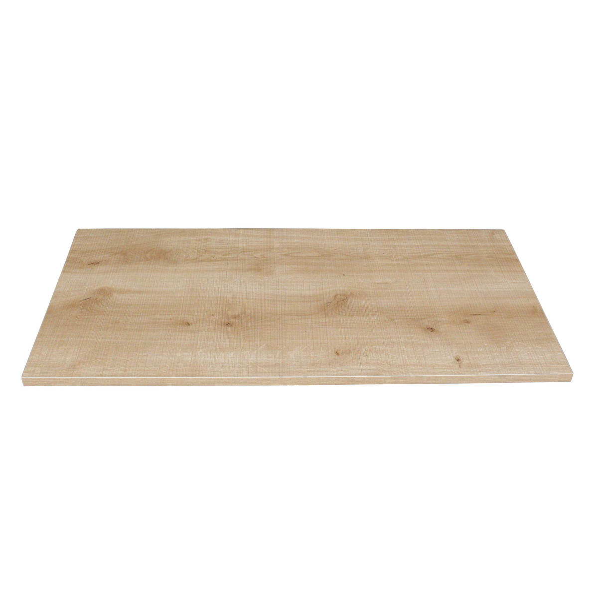 TISCHPLATTE, helles Holz - Beige, Metall (60/120/2.5cm) - Oviala