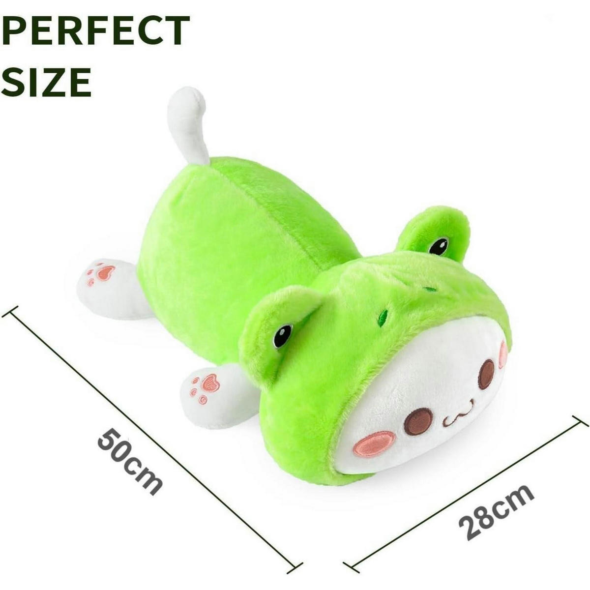PLÜSCHTIER Frosch Katze 50 cm - Grün, Textil (28/50cm)