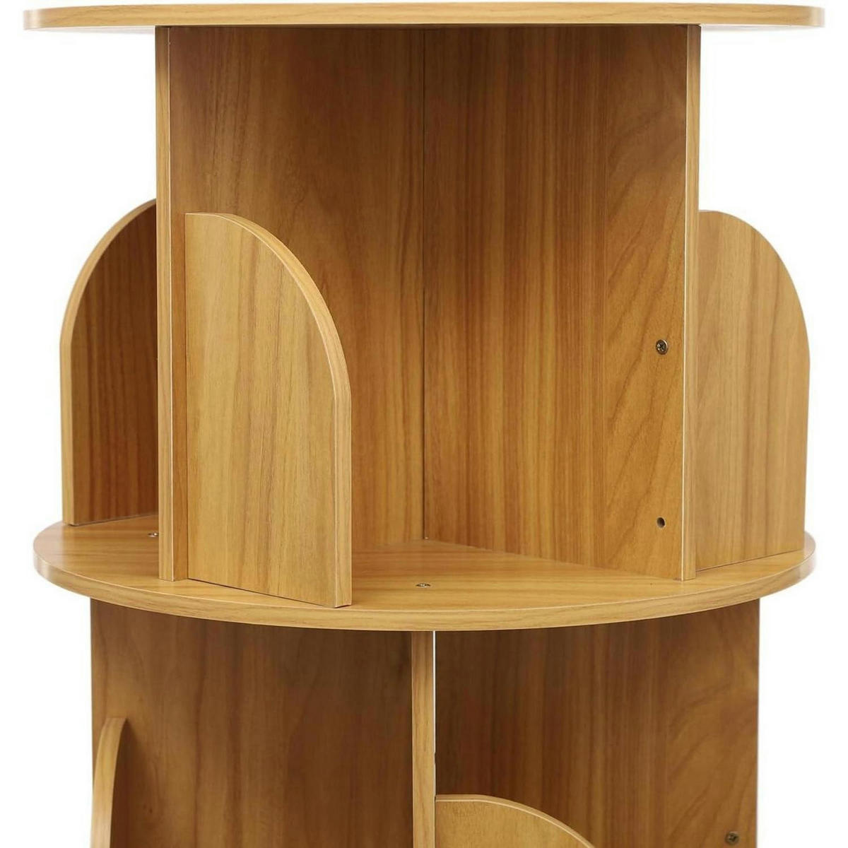 BÜCHERREGAL drehbar 4 Etagen Walnussoptik - Braun, Holz (46/142/46cm)