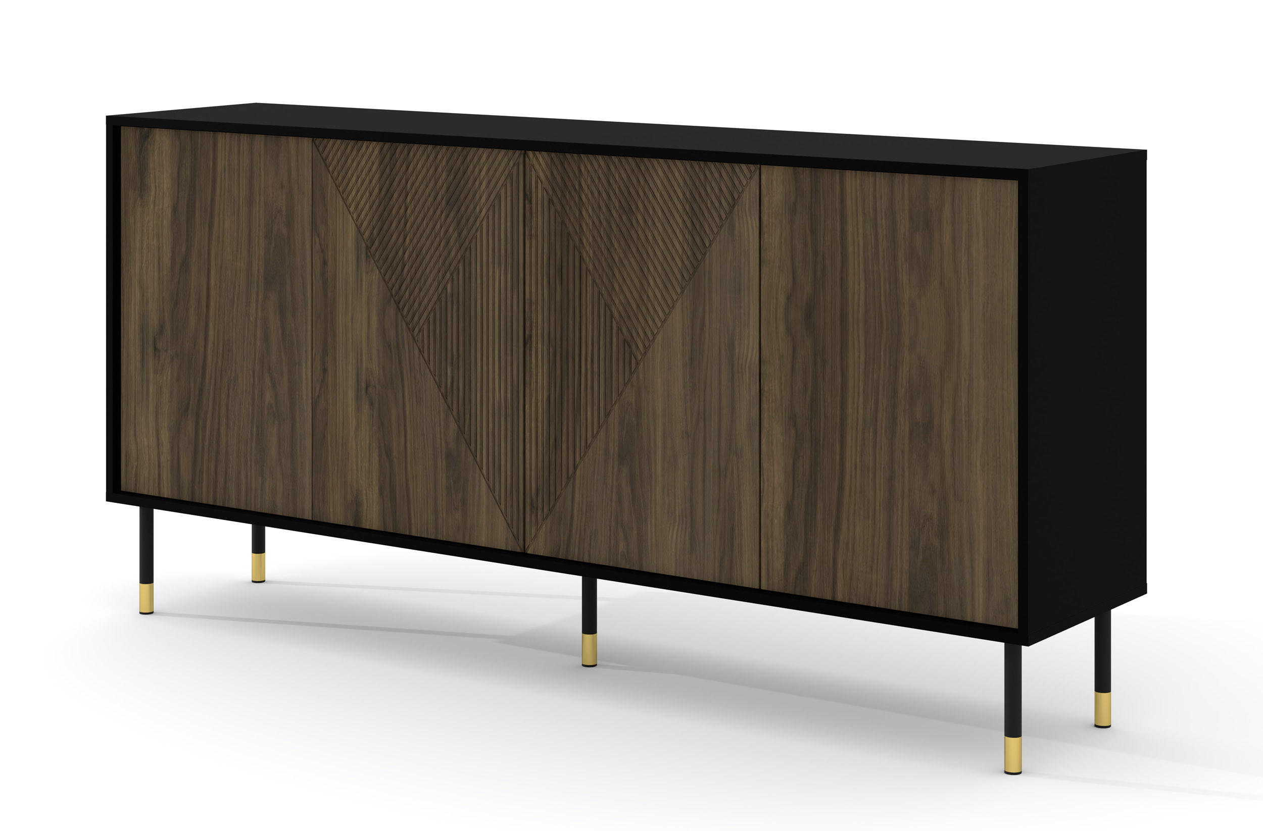 Raumhirsch Furniture Kommode Schwarz 180x88x40 cm