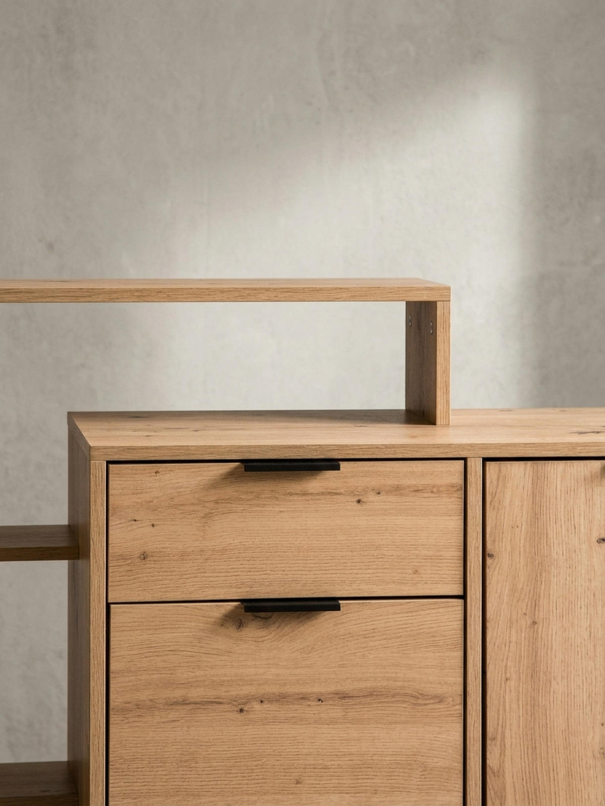 SCHUHSCHRANK – Eiche-Dekor, 98x110x30 cm, geschlossen, mit Schublade - Schwarz/Braun, Kunststoff (98/110/30cm) - KADIMA DESIGN