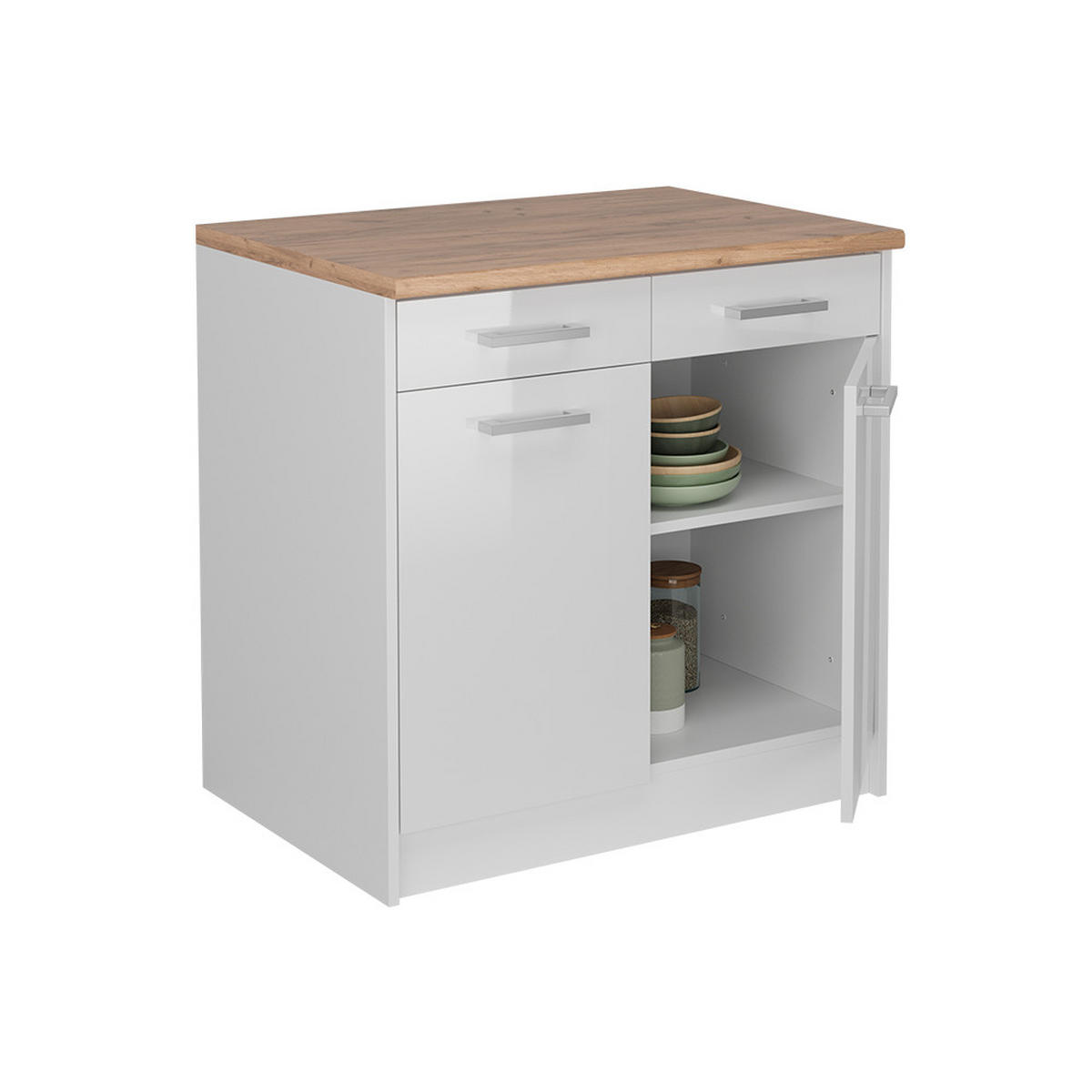 SEITENBLENDEN FÜR DEN UNTERSCHRANK R-Line Weiß 2er Set - Weiß, Holzwerkstoff (57/81.2/1.6cm) - Vicco