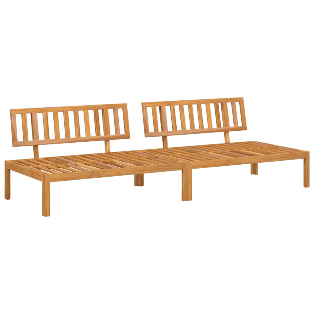 GARTEN-MITTELSOFAS Aus Paletten 2 Stk. Massivholz Akazie - Braun, Holz (92/68/120cm) - vidaXL