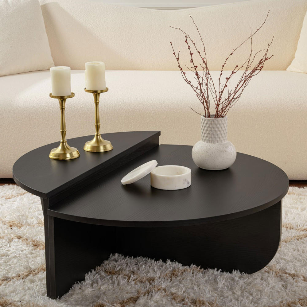 COUCHTISCH - Schwarz - 2er-Set - Schwarz, Holz (90/60/30cm) - Drawer