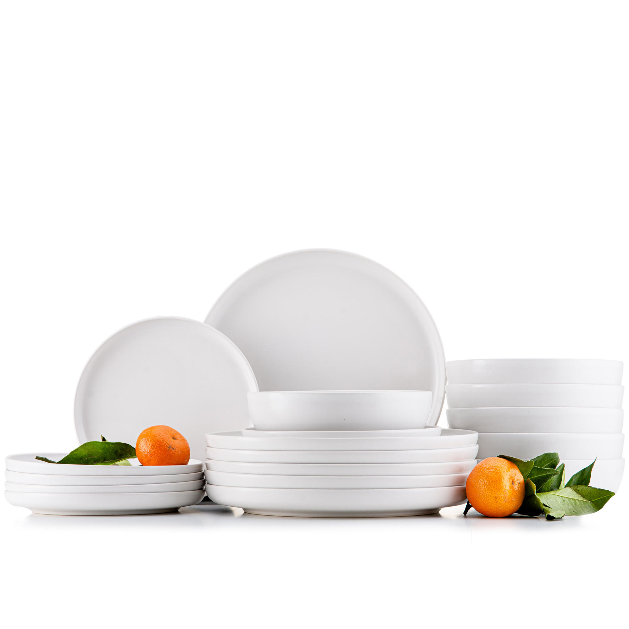 TAFELSERVICE VICTO 6 Personen 18-tlg Weiß matt - Weiß, Keramik (27/2/27cm) - KONSIMO®