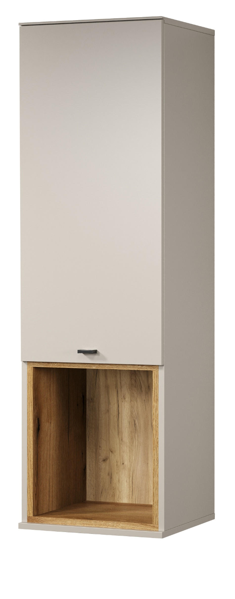 HÄNGESCHRANK Sand, Evoke Eiche 40 x 130 cm, Wandschrank mit Soft-Close - Sandfarben/Kaschmir, Holzwerkstoff/Metall (40/130/37cm) - Top.Furn