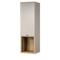 HÄNGESCHRANK Sand, Evoke Eiche 40 x 130 cm, Wandschrank mit Soft-Close - Sandfarben/Kaschmir, Holzwerkstoff/Metall (40/130/37cm) - Top.Furn